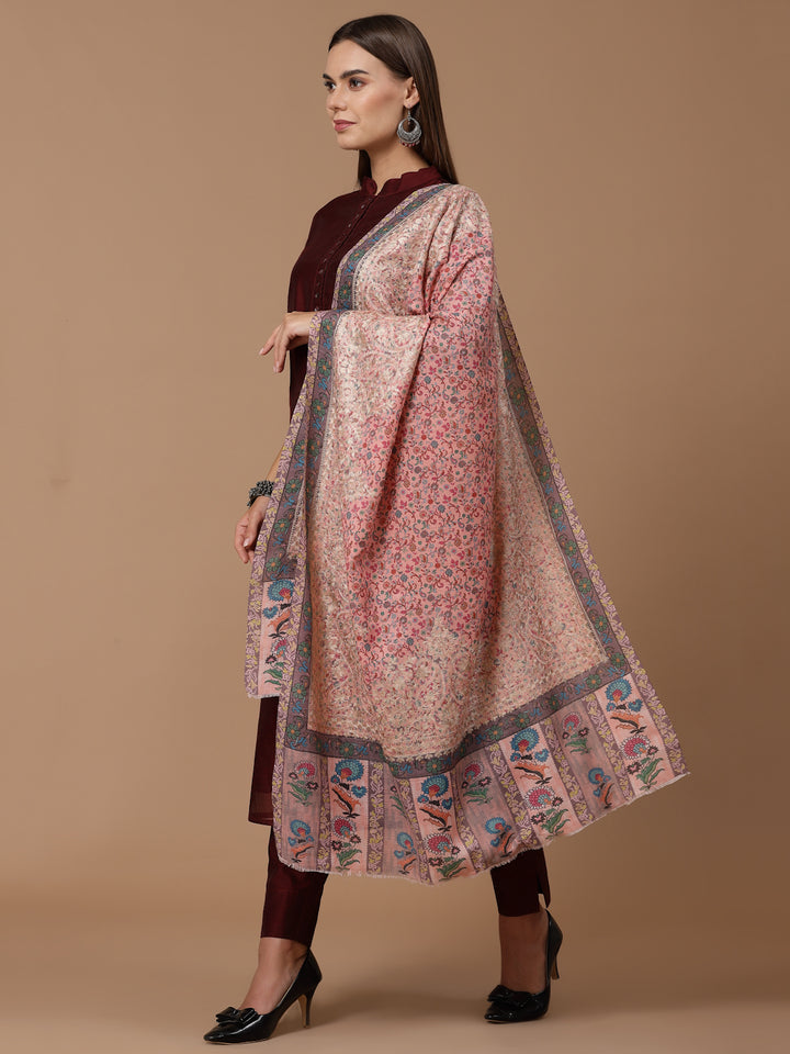 Women's Printed Aari Embroidered Stole