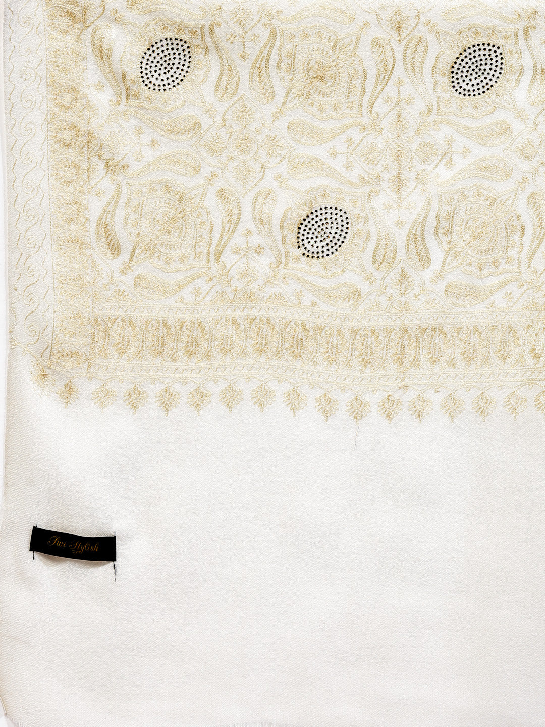 Women's Aari Embroidery Wool Shawl