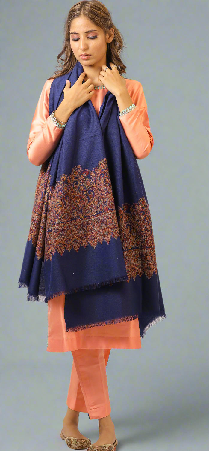 Women's Jamawar Wool Shawl