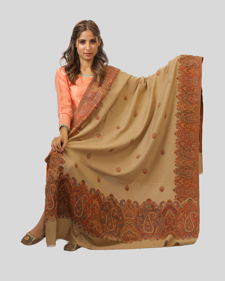 Women's Jamawar Wool Shawl