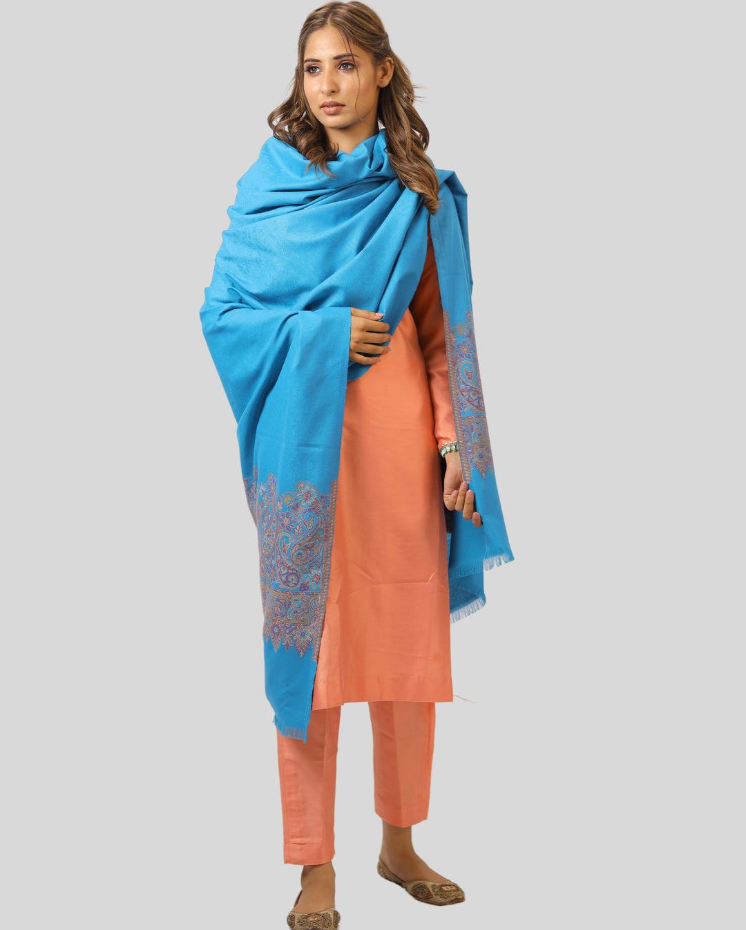 Women's Jamawar Wool Shawl