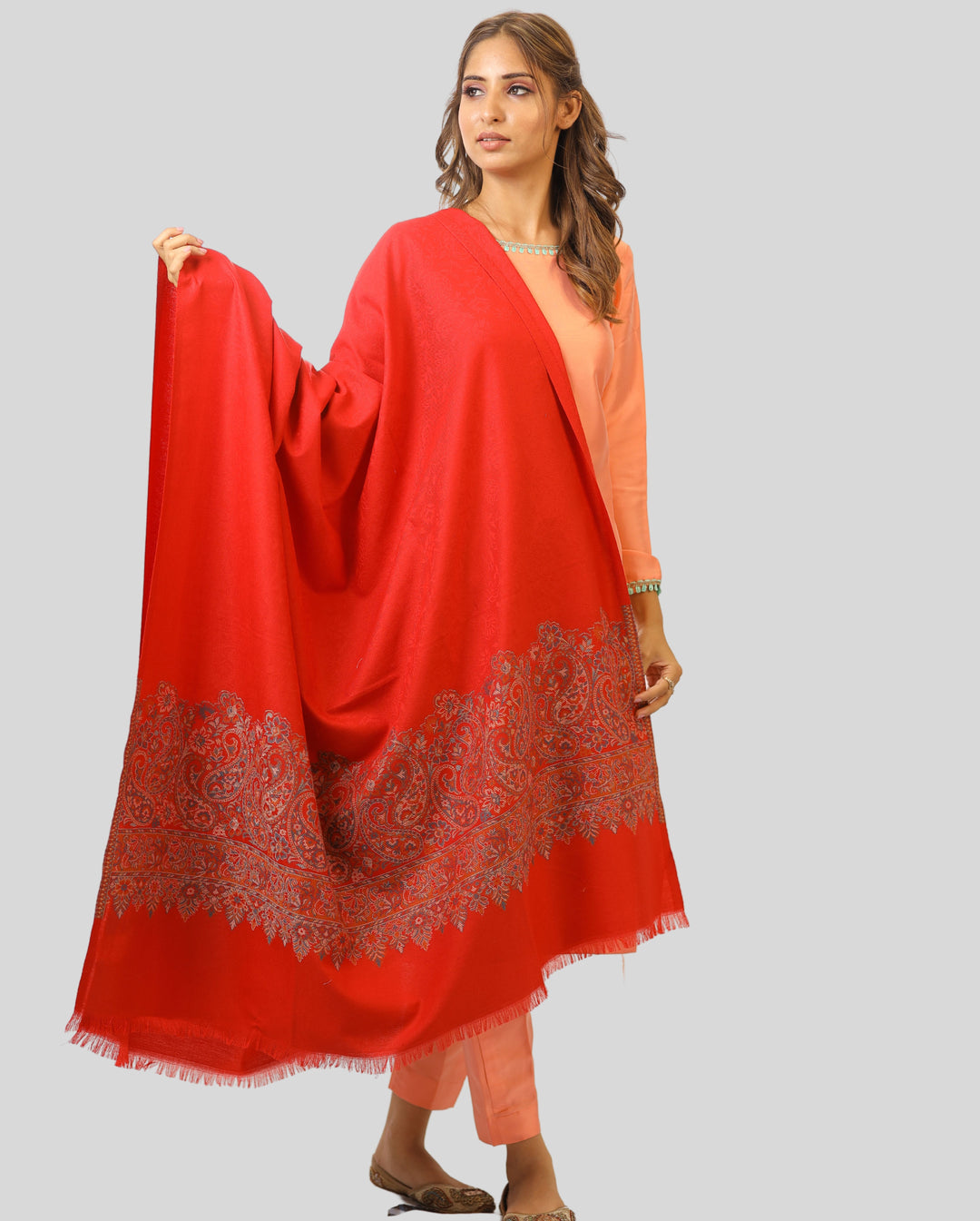Women's Jamawar Wool Shawl