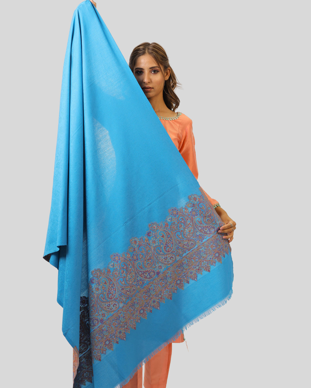 Women's Jamawar Wool Shawl