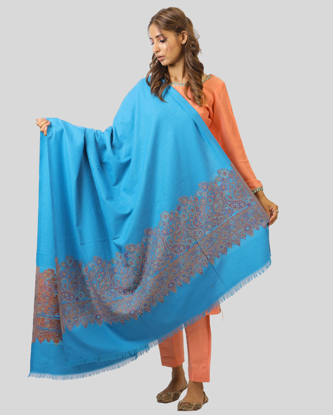 Women's Jamawar Wool Shawl