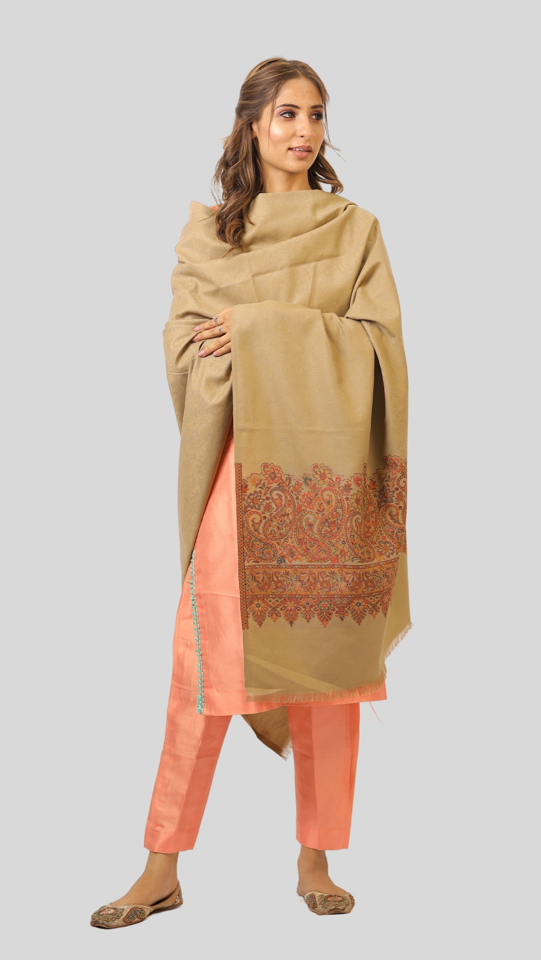Women's Jamawar Wool Shawl