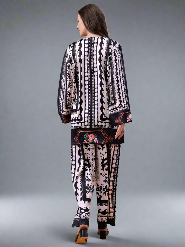 Women's Floral Printed Co-Ord Set – Kurta and Trousers