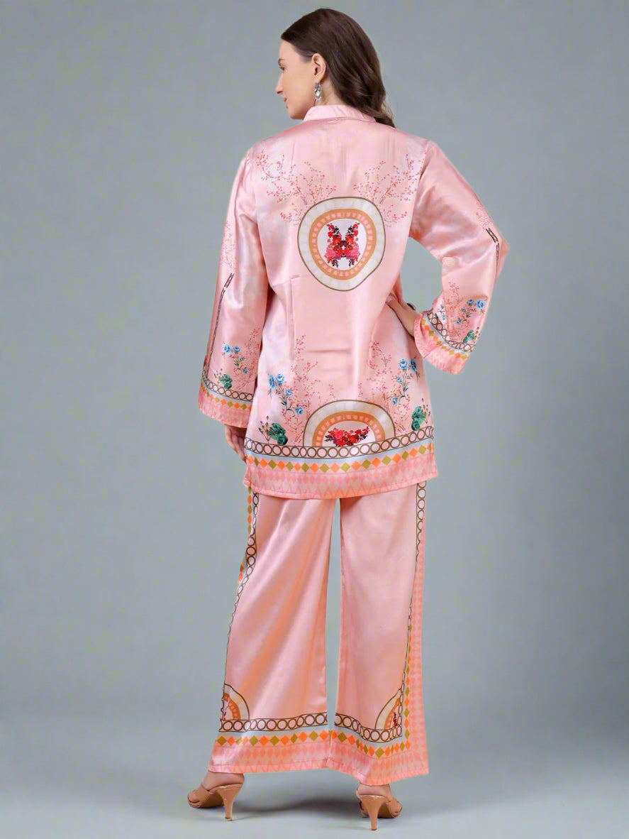 Women's Floral Printed Co-Ord Set – Kurta and Trousers