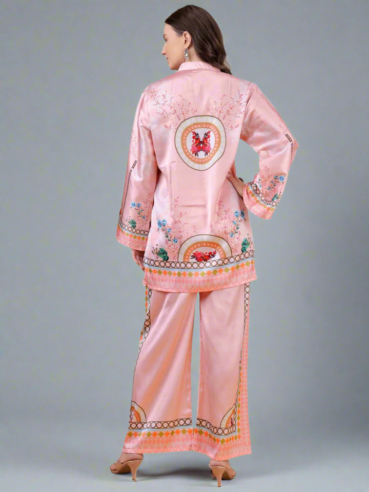 Women's Floral Printed Co-Ord Set – Kurta and Trousers