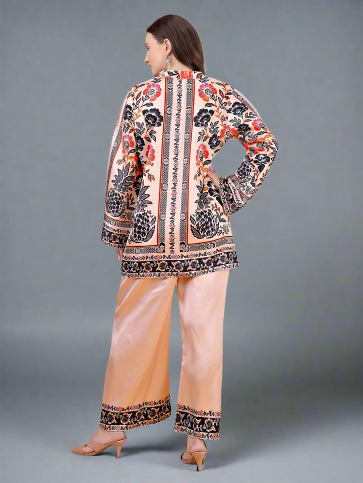 Women's Floral Printed Co-Ord Set – Kurta and Trousers