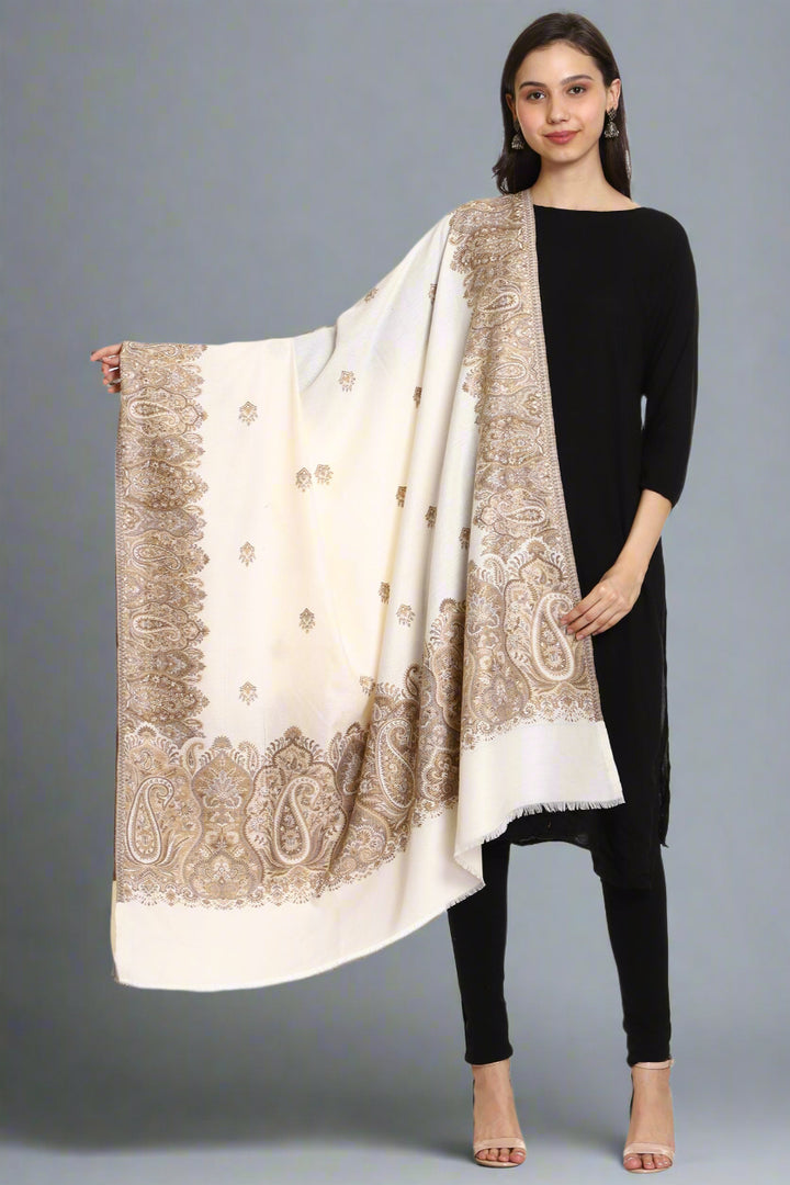 Women's Jamawar Wool Shawl
