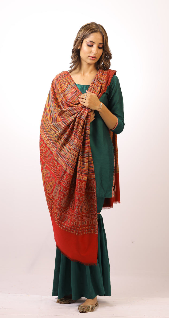 Women's Jamawar Wool Shawl