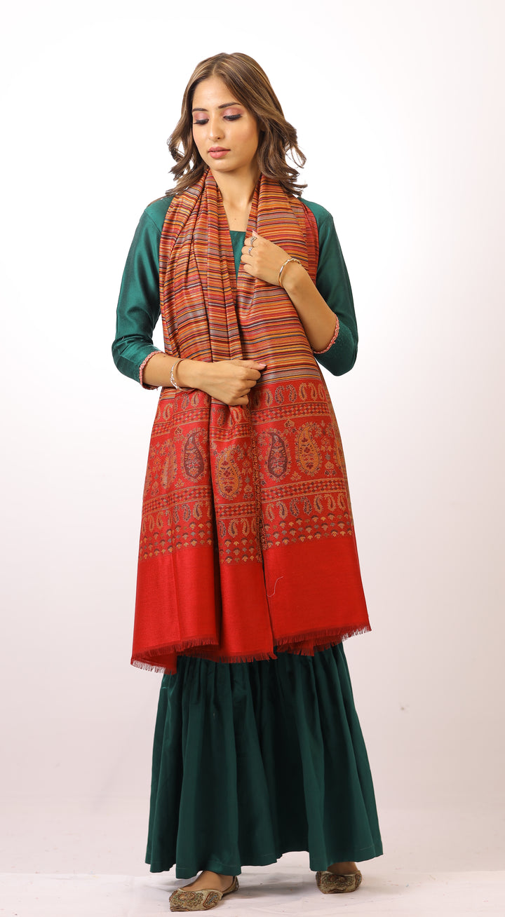 Women's Jamawar Wool Shawl