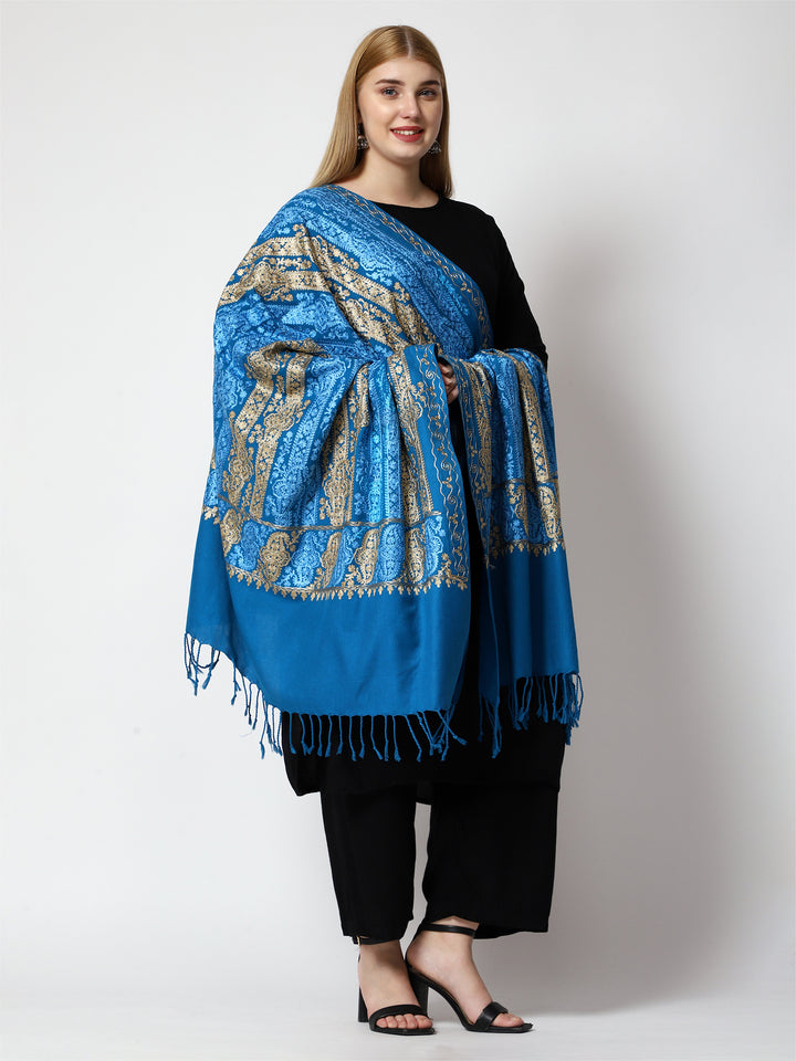 Women's Aari Embroidery Wool Shawl