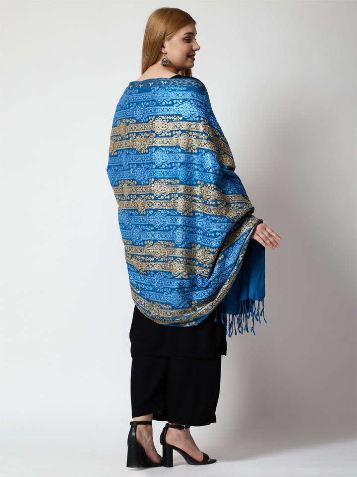 Women's Aari Embroidery Wool Shawl