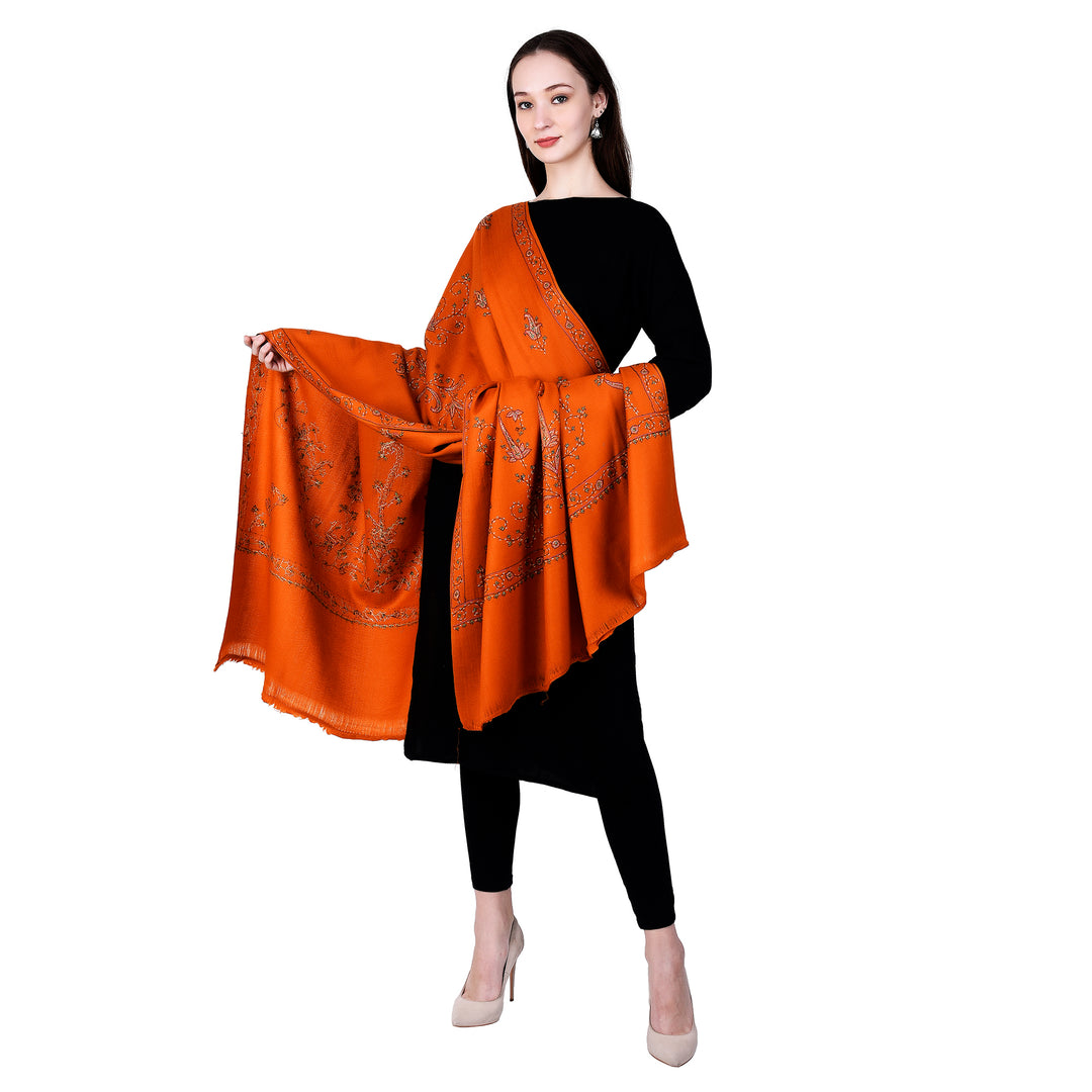 Women's Hand Embroidered Wool Shawl