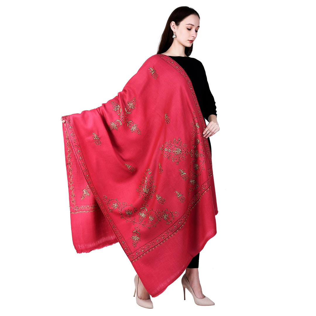 Women's Hand Embroidered Wool Shawl