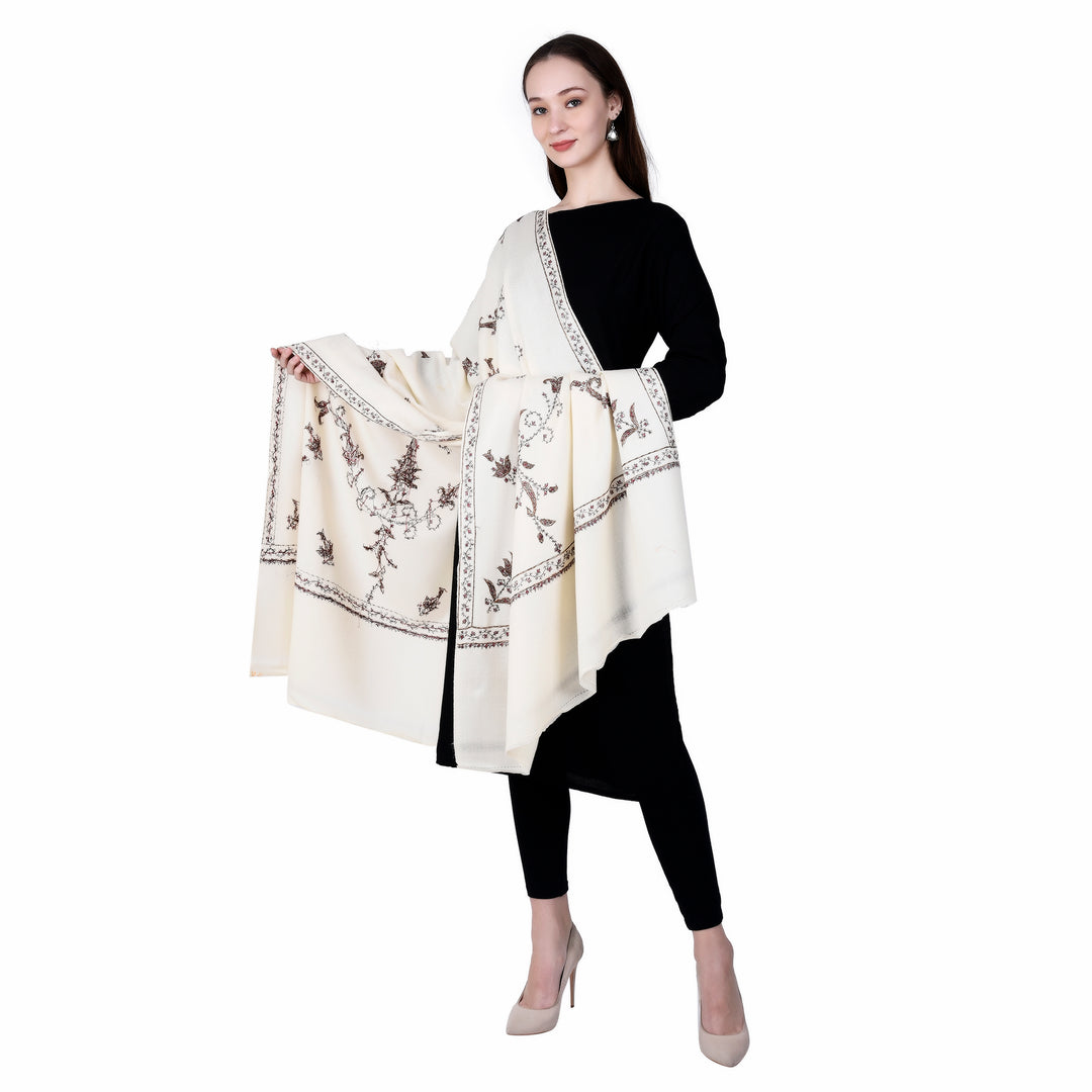 Women's Hand Embroidered Wool Shawl