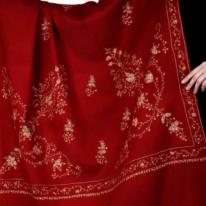 Women's Hand Embroidered Wool Shawl