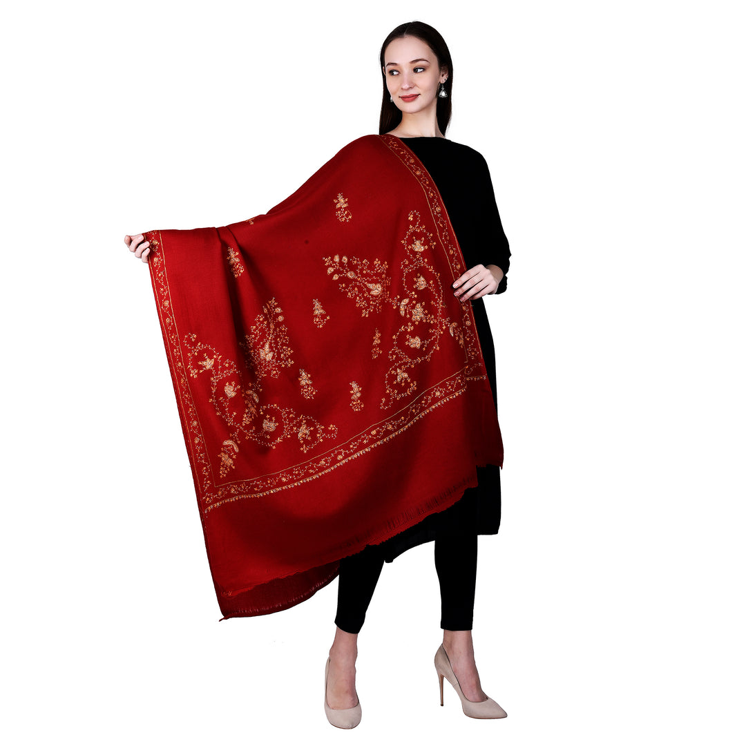 Women's Hand Embroidered Wool Shawl