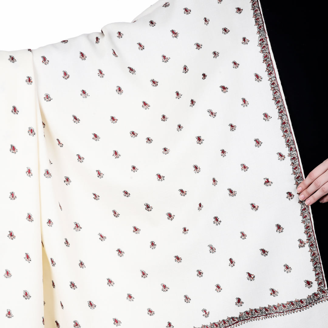 Women's Hand Embroidered Wool Shawl