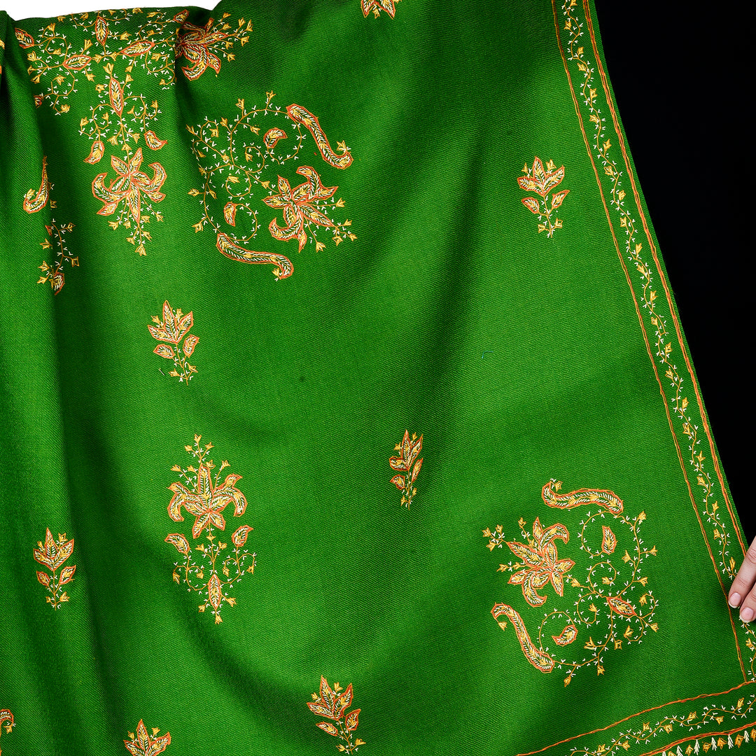 Women's Hand Embroidered Wool Shawl