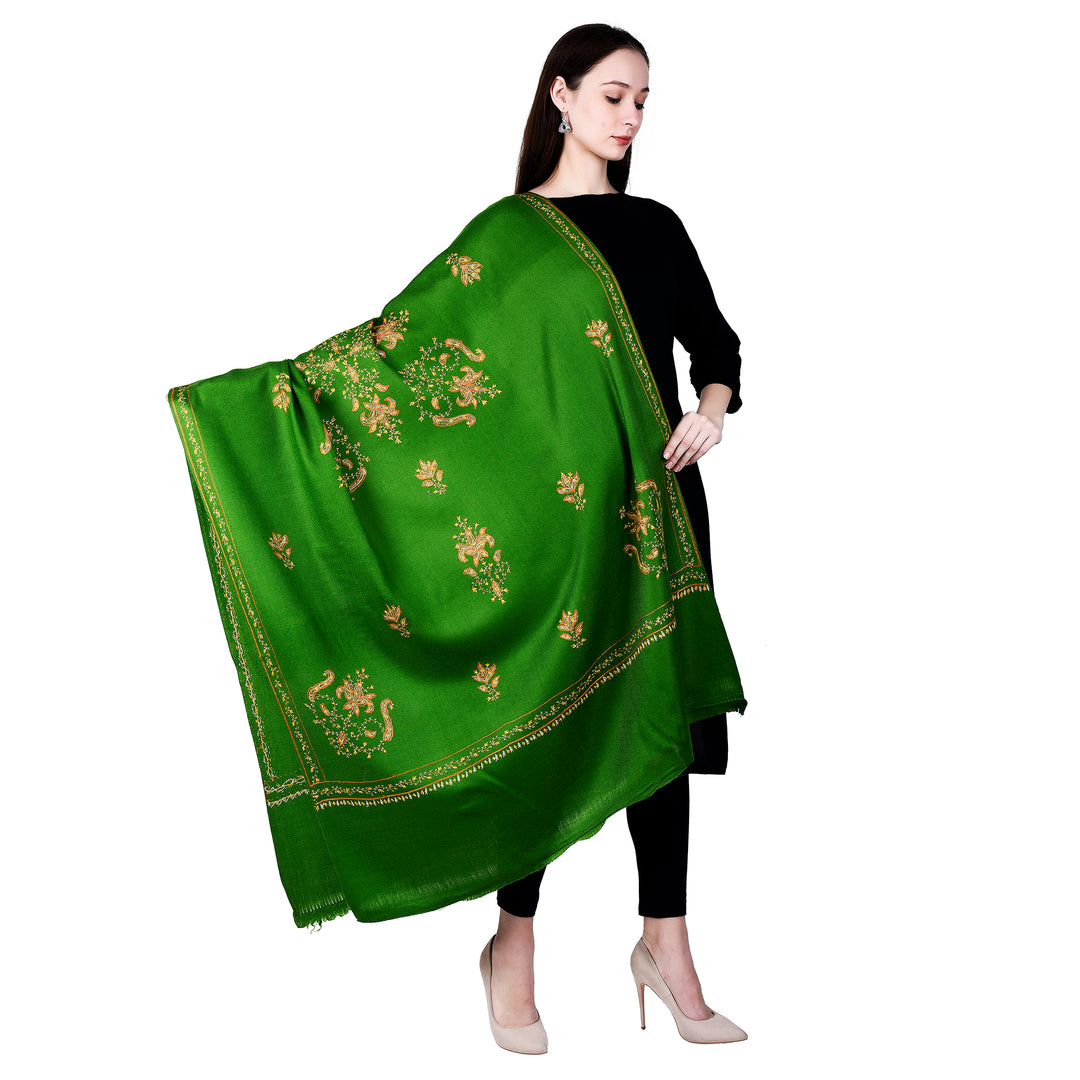 Women's Hand Embroidered Wool Shawl