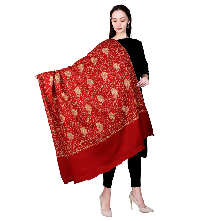 Women's Hand Embroidered Wool Shawl