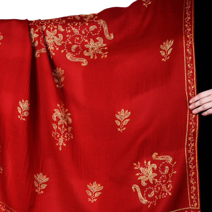 Women's Hand Embroidered Wool Shawl
