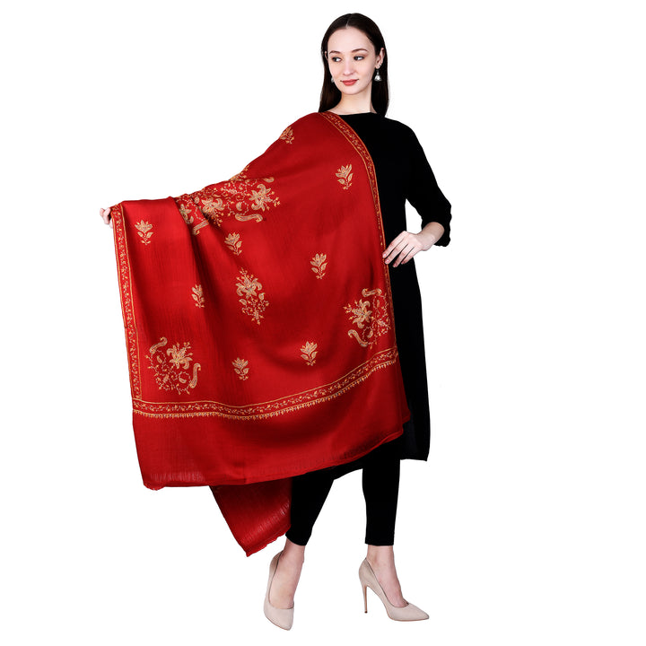 Women's Hand Embroidered Wool Shawl