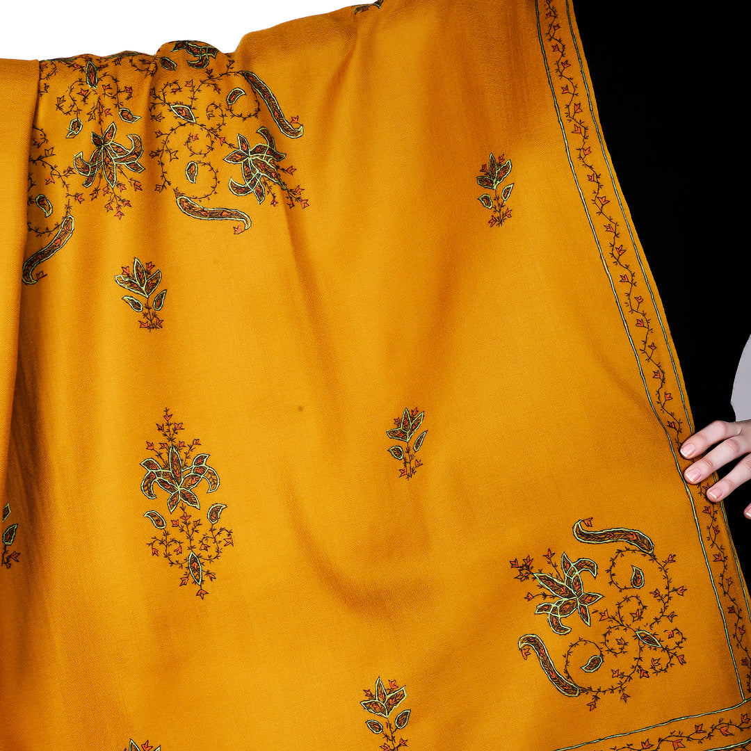 Women's Hand Embroidered Wool Shawl