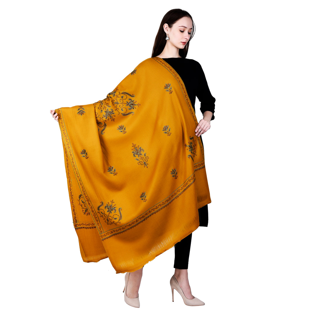 Women's Hand Embroidered Wool Shawl