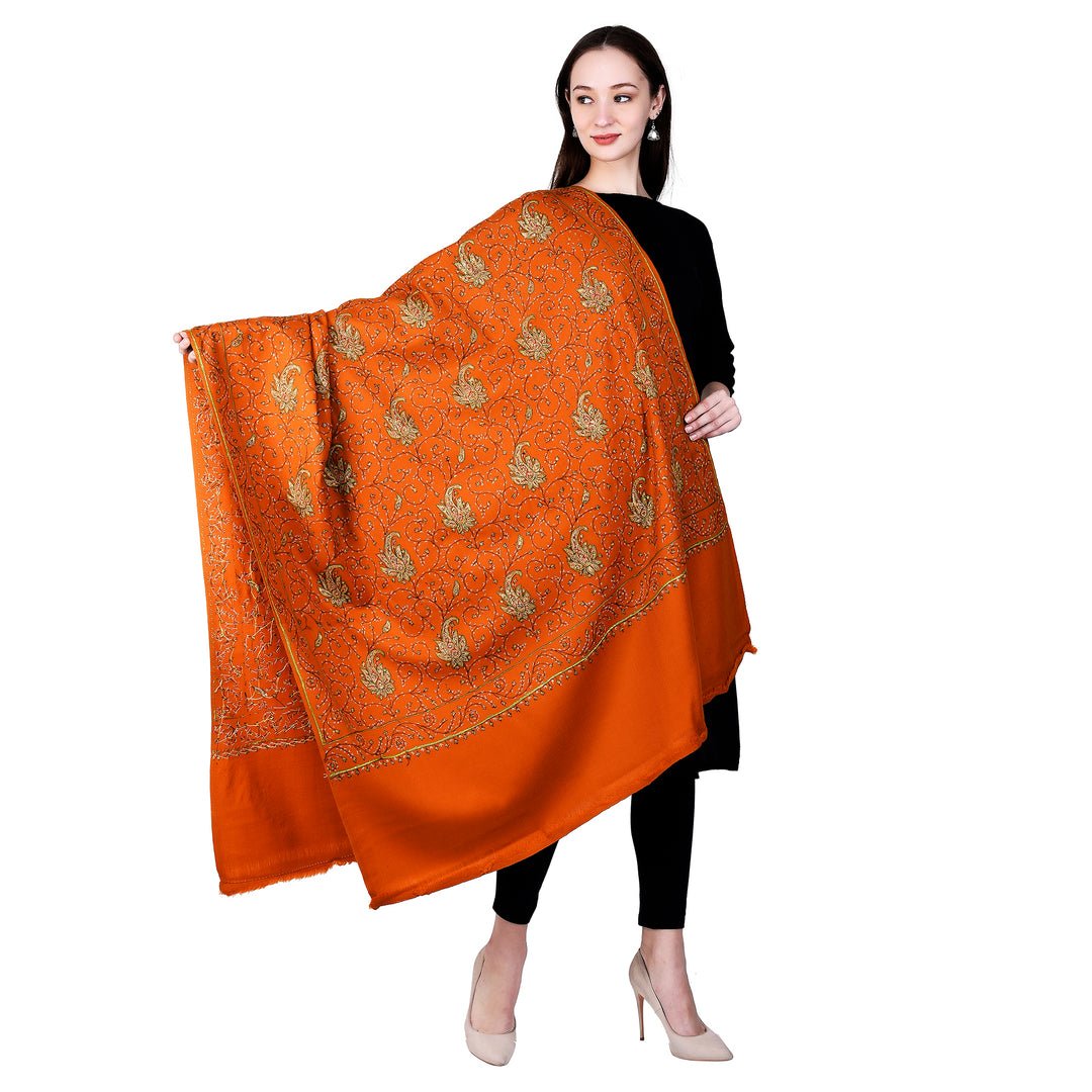 Women's Hand Embroidered Wool Shawl