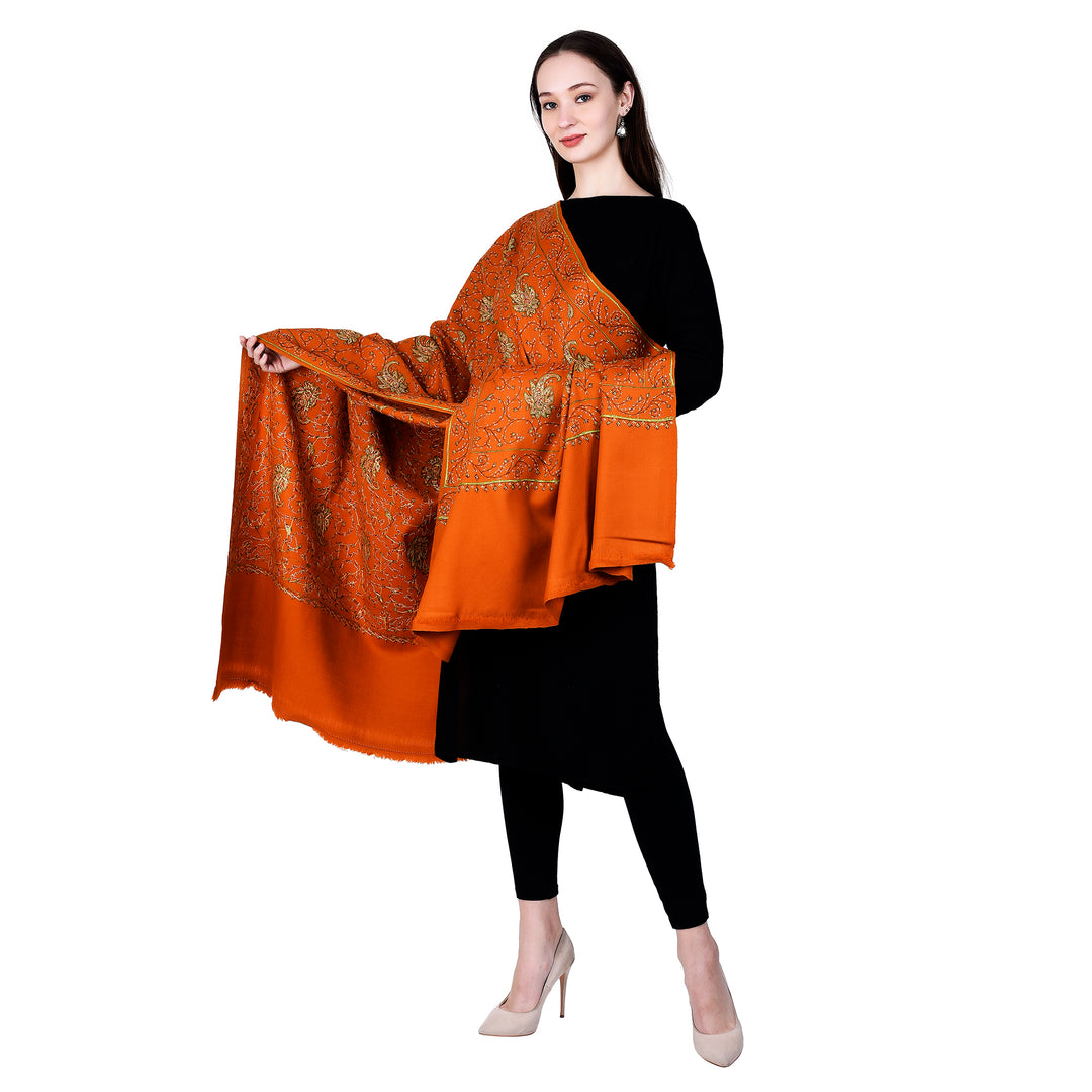 Women's Hand Embroidered Wool Shawl