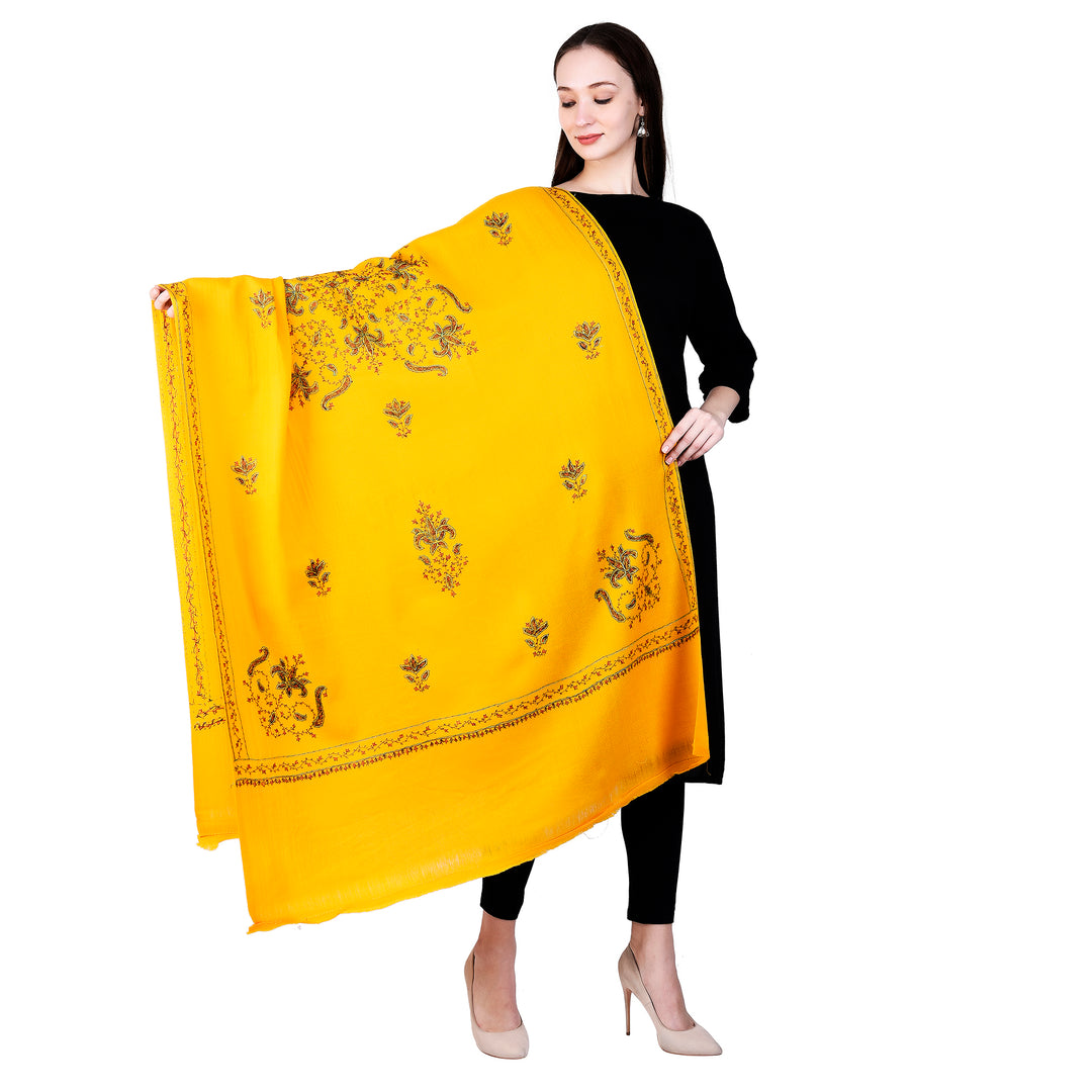 Women's Hand Embroidered Wool Shawl