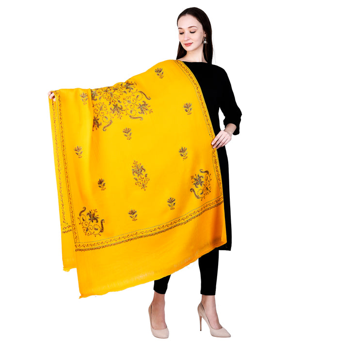 Women's Hand Embroidered Wool Shawl