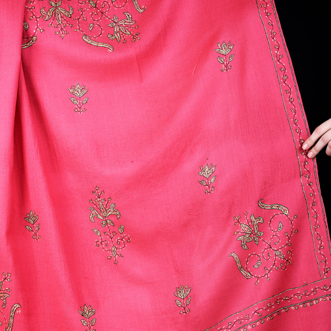 Women's Hand Embroidered Wool Shawl