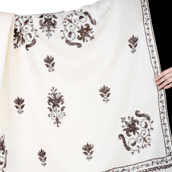 Women's Hand Embroidered Wool Shawl