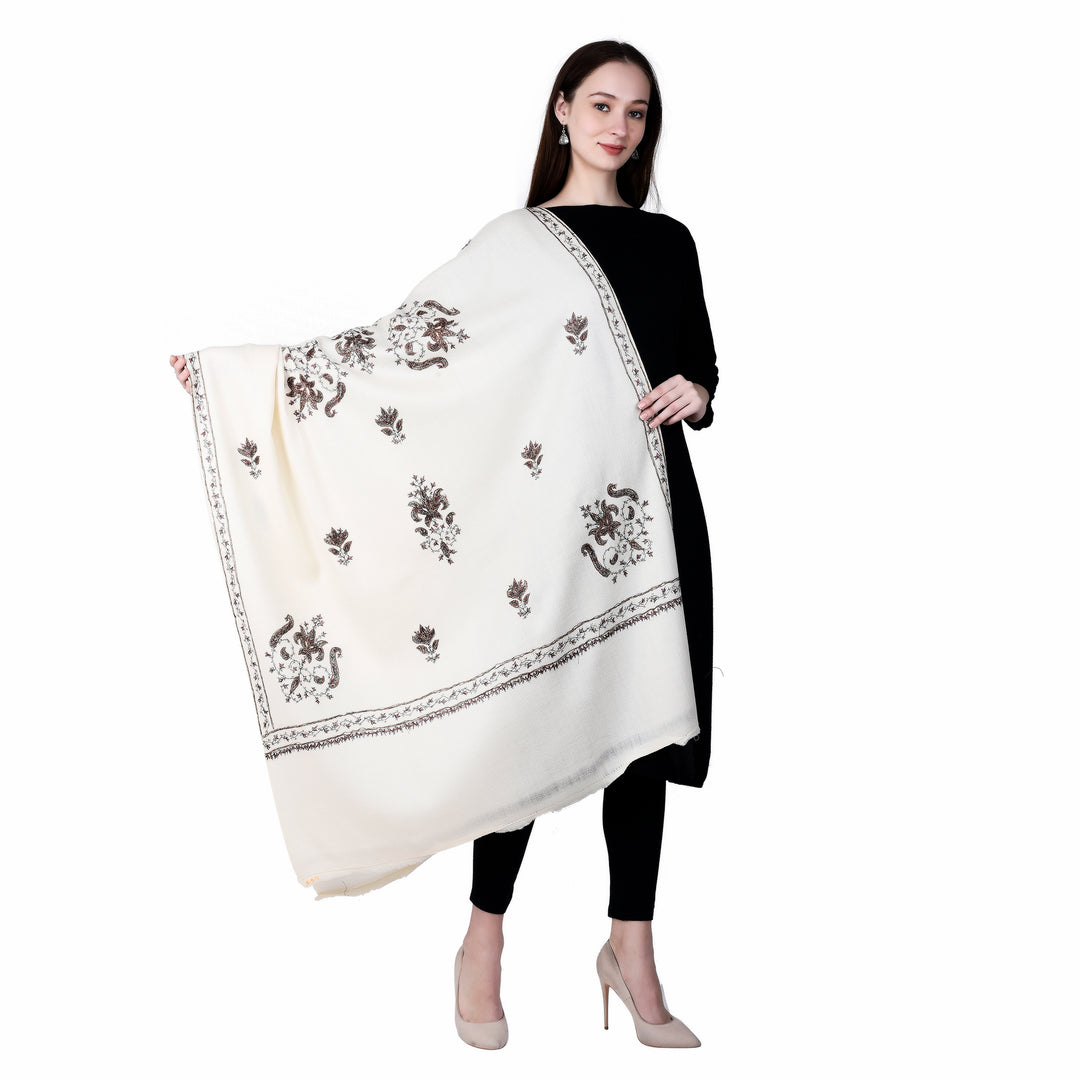 Women's Hand Embroidered Wool Shawl
