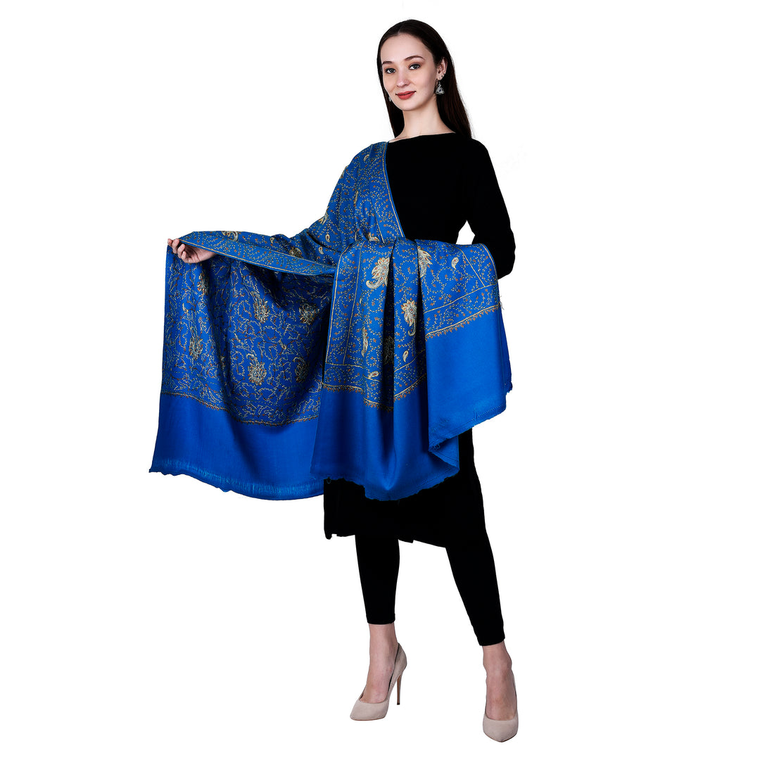 Women's Hand Embroidered Wool Shawl