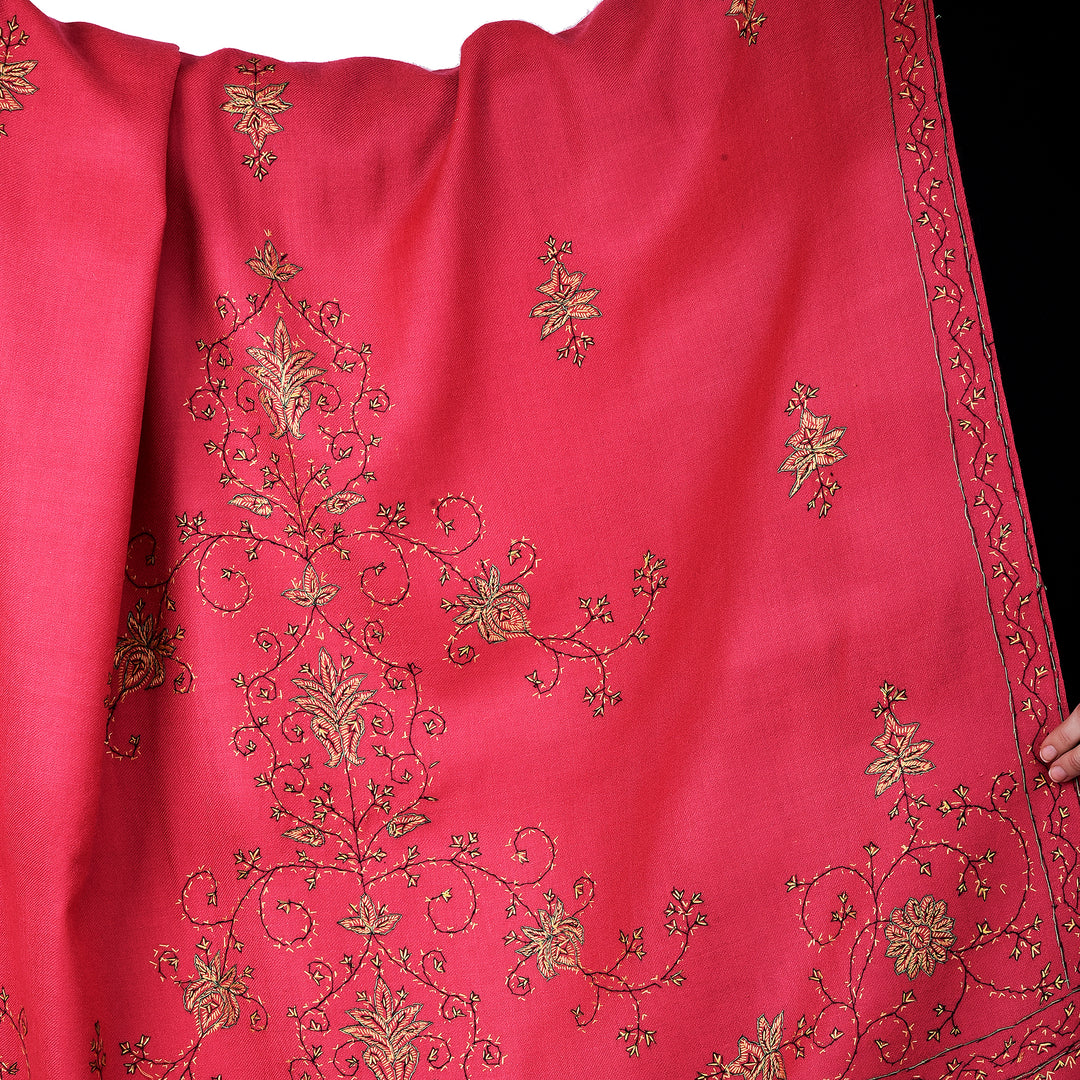 Women's Hand Embroidered Wool Shawl