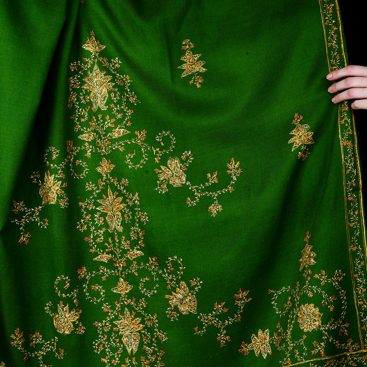 Women's Hand Embroidered Wool Shawl