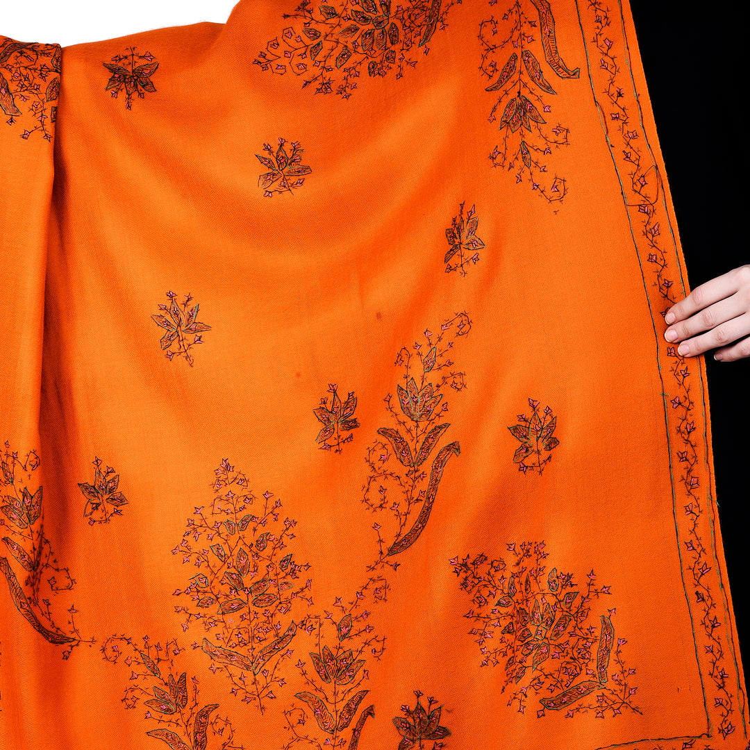 Women's Hand Embroidered Wool Shawl
