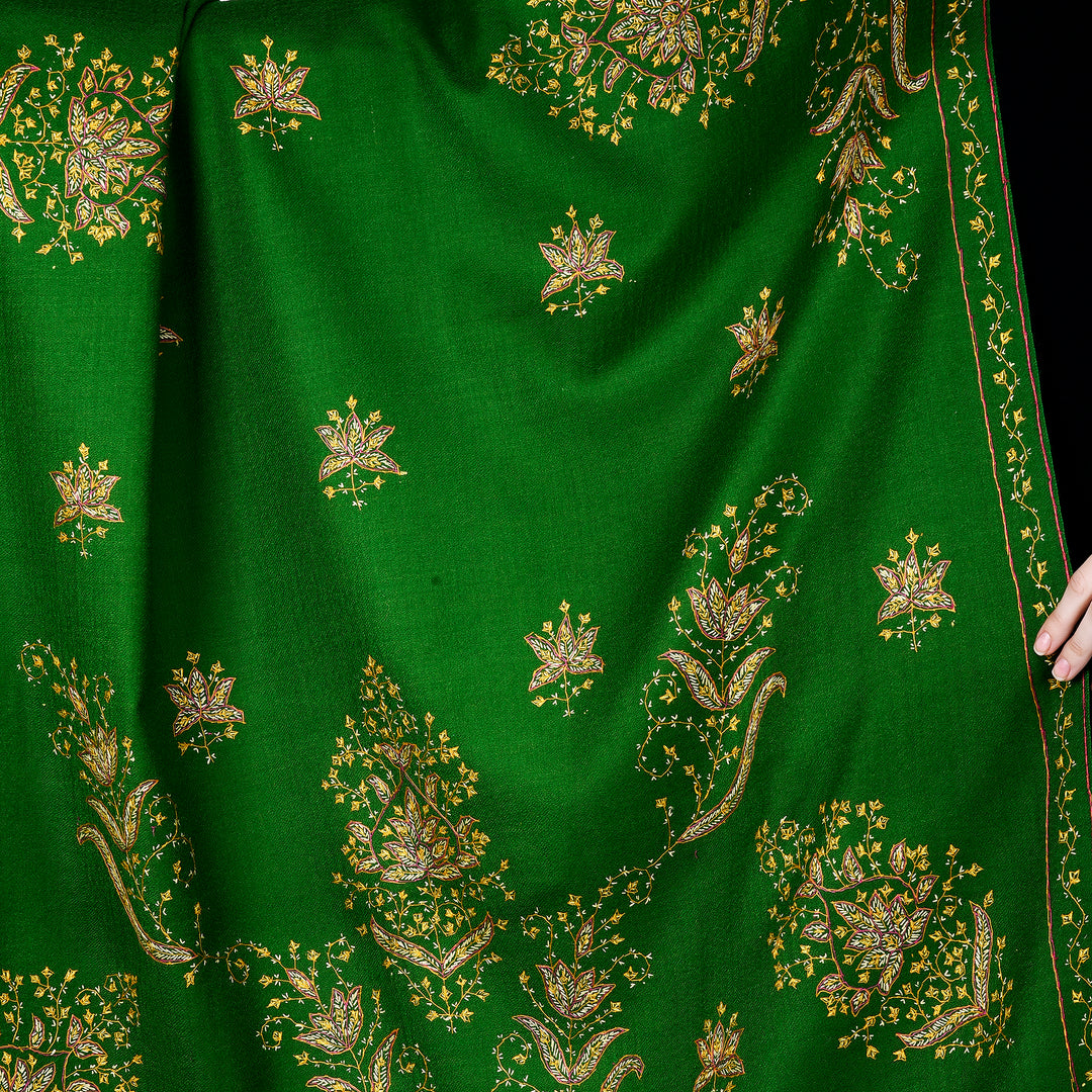 Women's Hand Embroidered Wool Shawl