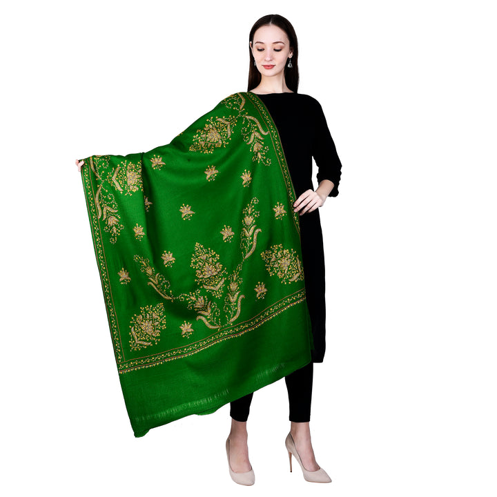 Women's Hand Embroidered Wool Shawl