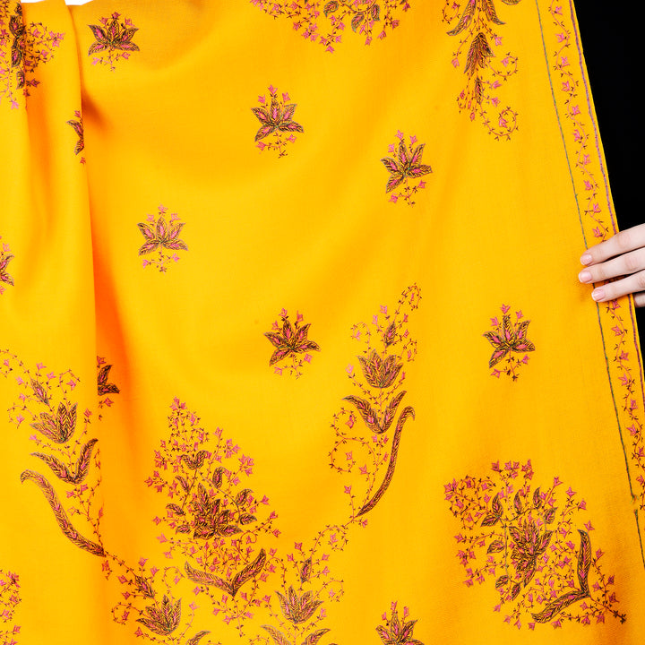 Women's Hand Embroidered Wool Shawl
