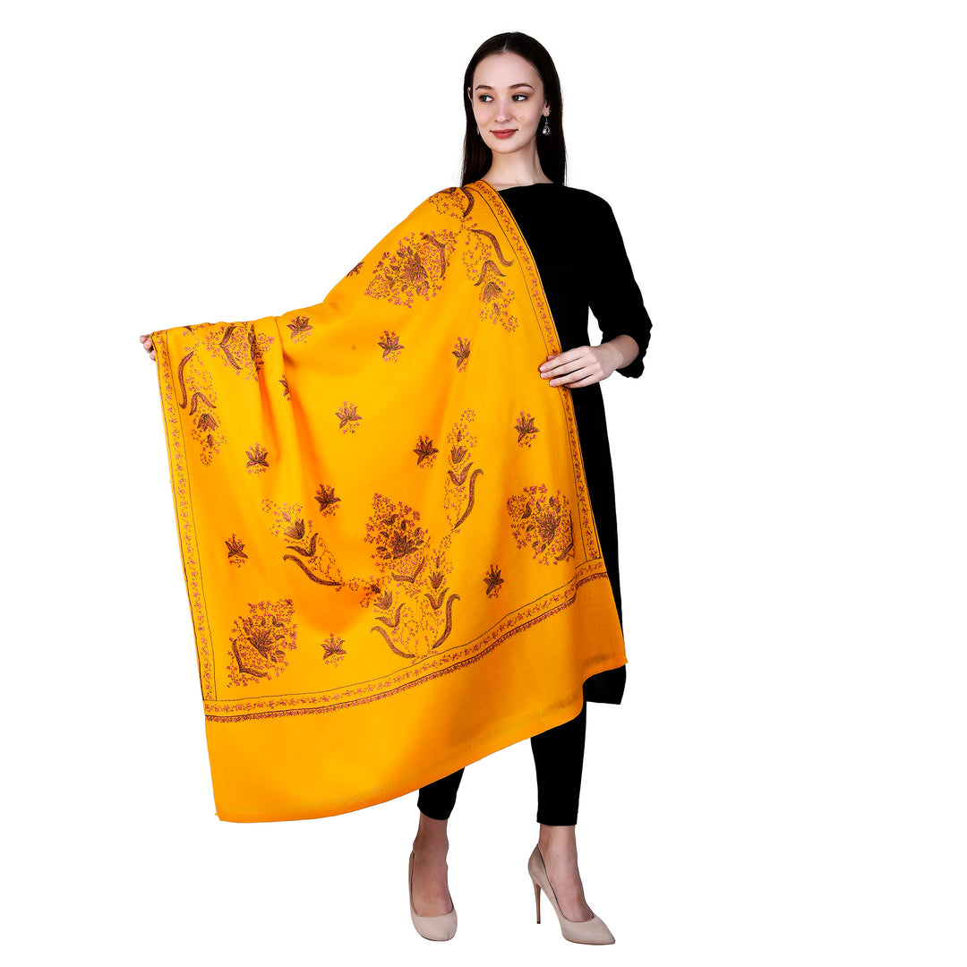 Women's Hand Embroidered Wool Shawl