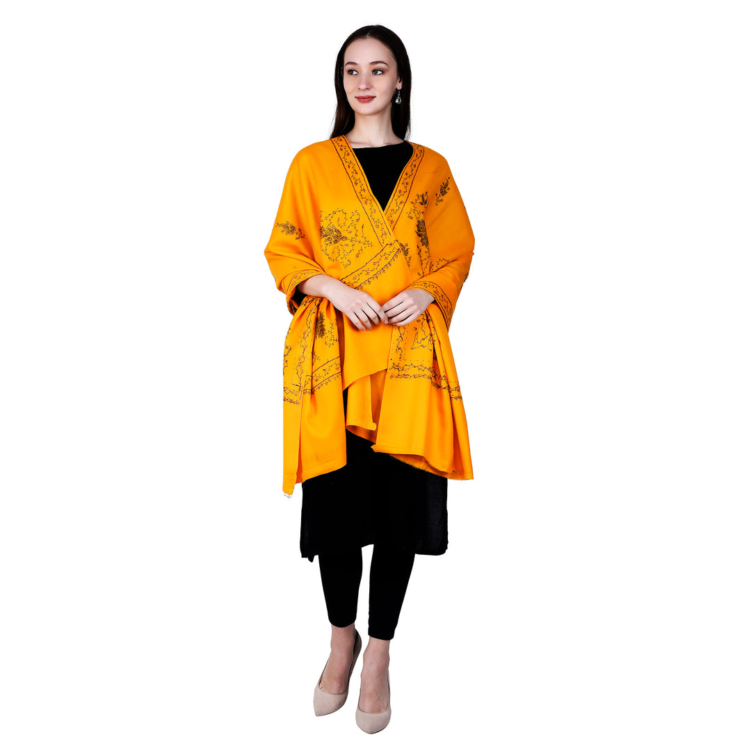 Women's Hand Embroidered Wool Shawl