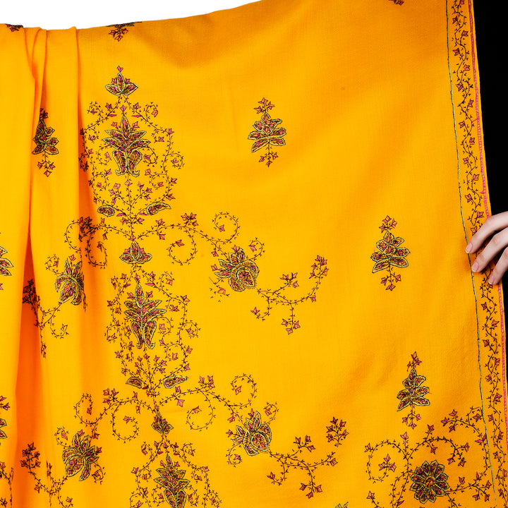 Women's Hand Embroidered Wool Shawl