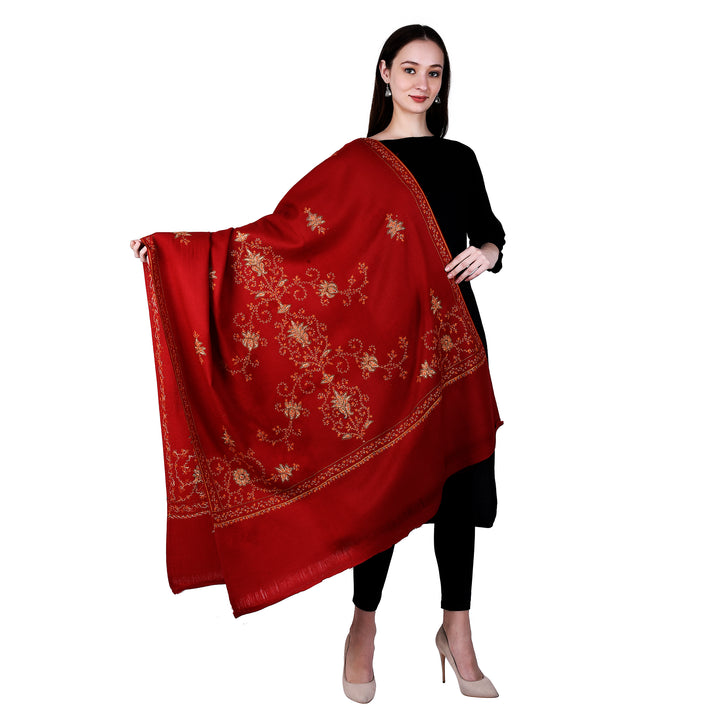 Women's Hand Embroidered Wool Shawl