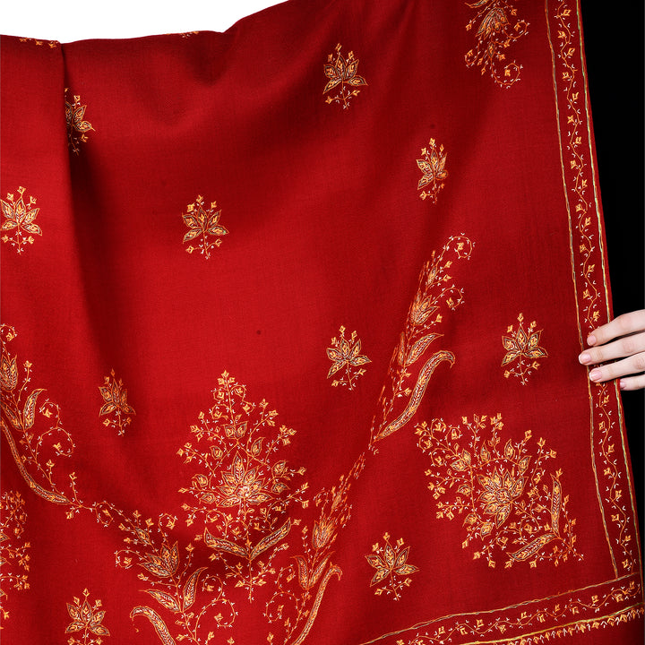 Women's Hand Embroidered Wool Shawl
